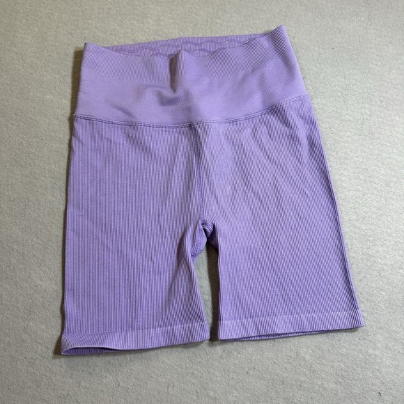 Spiritual Gangster Pants - Spiritual Gangster Womens Shorts Size M/L Lilac Seamless Fitted Cycling Biker